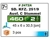 Transport de troupes blindé allemand SD.KFZ. 251/10 AUSF. C STUMMEL